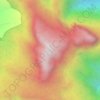 Knuckles topographic map, elevation, terrain