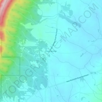 Floyd Springs topographic map, elevation, terrain