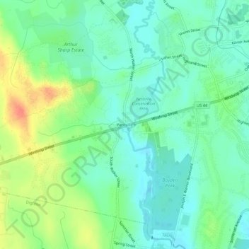 Westville topographic map, elevation, terrain