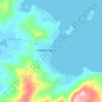 Poblacion topographic map, elevation, terrain