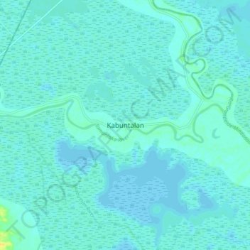 Kabuntalan topographic map, elevation, terrain