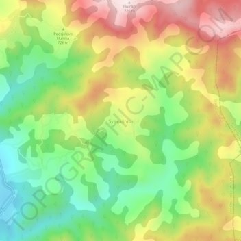 Svinjašnica topographic map, elevation, terrain