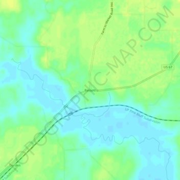 Bassett topographic map, elevation, terrain