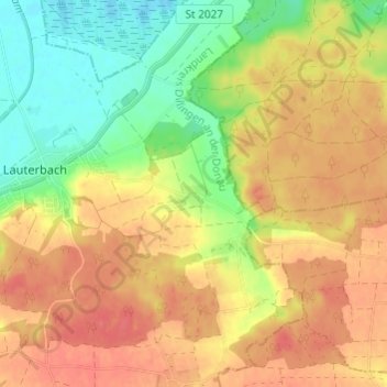 Illemad topographic map, elevation, terrain