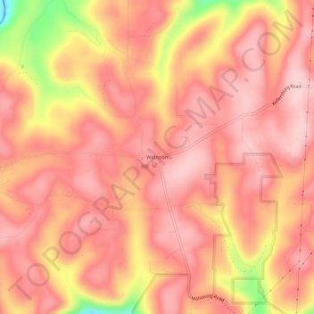 Widnoon topographic map, elevation, terrain