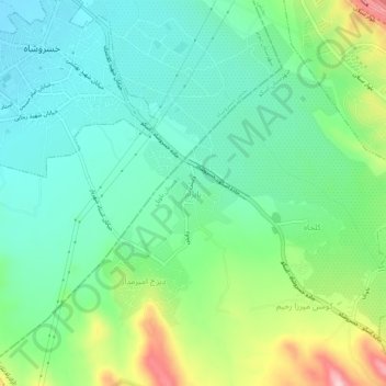Bayram topographic map, elevation, terrain
