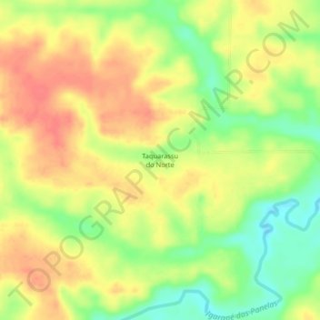 Taquarassu do Norte topographic map, elevation, terrain