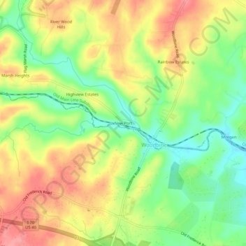 New Port topographic map, elevation, terrain