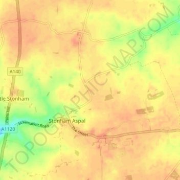 Mill Green topographic map, elevation, terrain