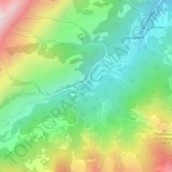 Pis Madai topographic map, elevation, terrain
