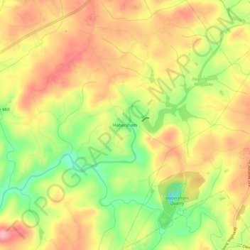 Habersham topographic map, elevation, terrain