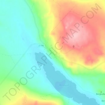 Borgvattnet topographic map, elevation, terrain