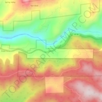 Pacific topographic map, elevation, terrain