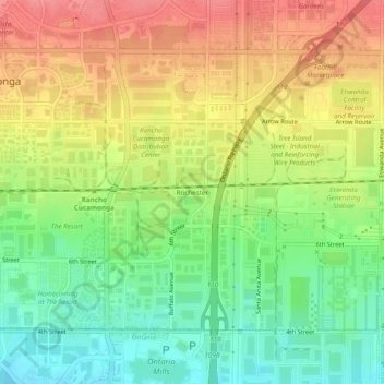 Rochester topographic map, elevation, terrain