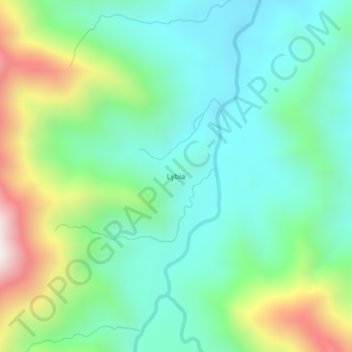 Lybia topographic map, elevation, terrain