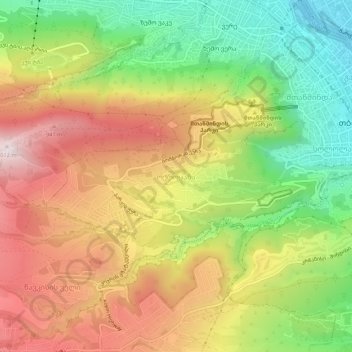 Okrokana topographic map, elevation, terrain