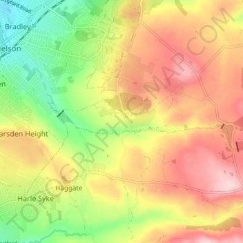 Catlow topographic map, elevation, terrain