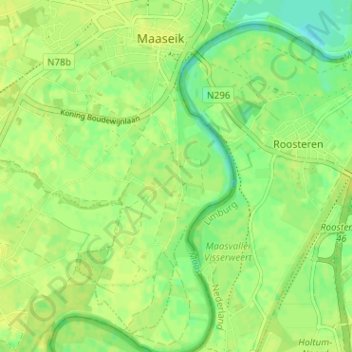 Heppeneert topographic map, elevation, terrain