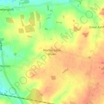 Norton Little Green topographic map, elevation, terrain