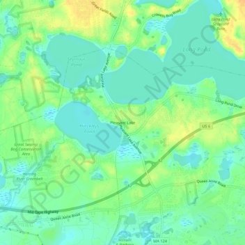 Pleasant Lake topographic map, elevation, terrain