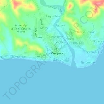 Bolho topographic map, elevation, terrain