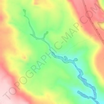 Upper Calf Creek Fall topographic map, elevation, terrain