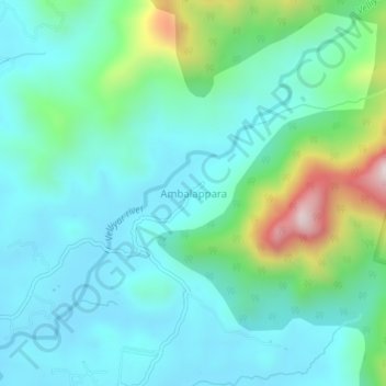 Ambalappara topographic map, elevation, terrain