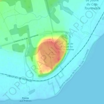 Le Petit Cap topographic map, elevation, terrain