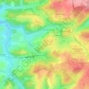 Im Hölken topographic map, elevation, terrain