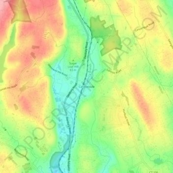 Cannondale topographic map, elevation, terrain