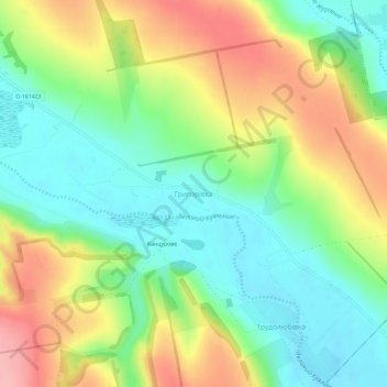 Hryhorivka topographic map, elevation, terrain