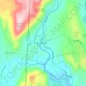 Bulls Bridge topographic map, elevation, terrain