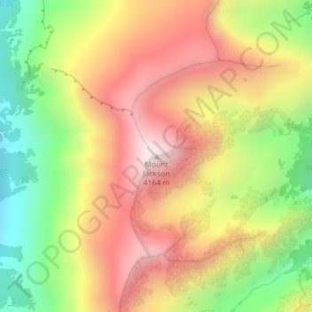 Mount Jackson topographic map, elevation, terrain