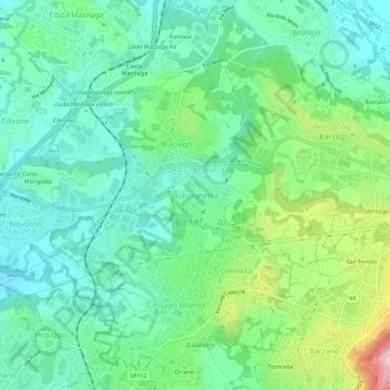 Bulciaghetto topographic map, elevation, terrain