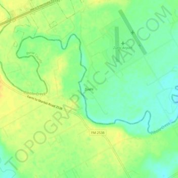Zuehl topographic map, elevation, terrain