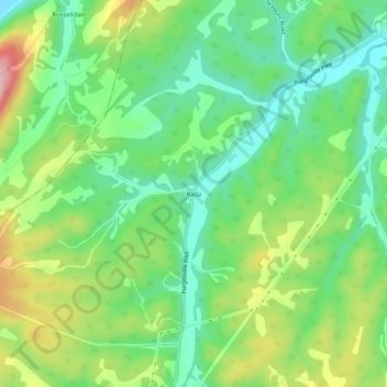 Rada topographic map, elevation, terrain
