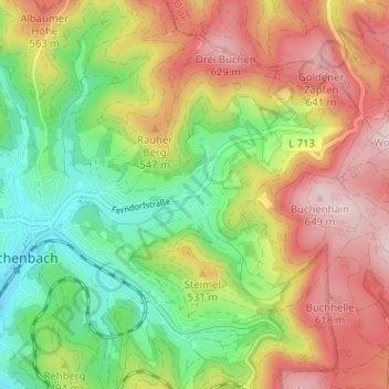 Helberhausen topographic map, elevation, terrain