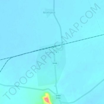 Samdari RS topographic map, elevation, terrain