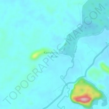 Kampung Suba Buan topographic map, elevation, terrain