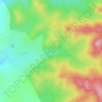 La Tene topographic map, elevation, terrain