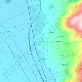 Matigge topographic map, elevation, terrain