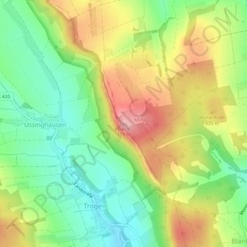 Balos topographic map, elevation, terrain