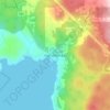 Halfmoon Bay topographic map, elevation, terrain