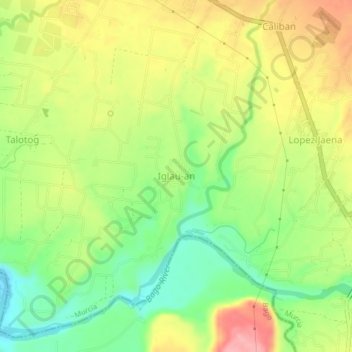 Iglau-an topographic map, elevation, terrain