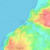 Diélette topographic map, elevation, terrain