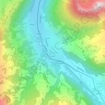 Sankt Stephan topographic map, elevation, terrain