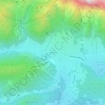 Schildlehen topographic map, elevation, terrain