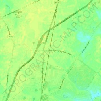 Armstrong topographic map, elevation, terrain