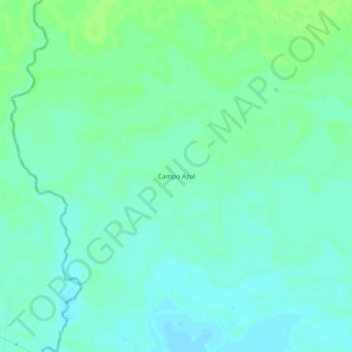 Campo Azul topographic map, elevation, terrain
