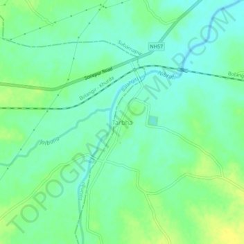 Tarbha topographic map, elevation, terrain